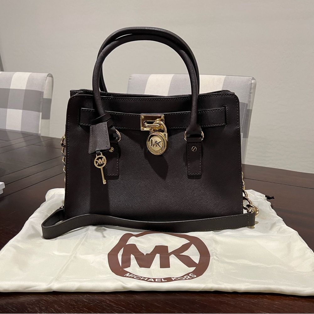 Michael Kors coffee brown Hamilton Satchel